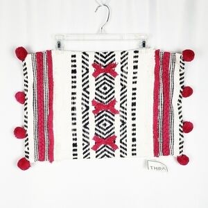 THRO boho pom pom pillowcase NWT